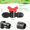 Shut-off Valve for Micro Drip System 1/2 Inch 10 Pieces