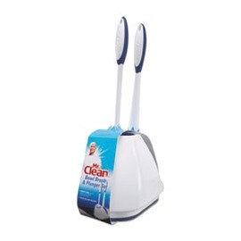 Mr. Clean 440436 Turbo Plunger & Bowl Brush Set 12 1/2-Inch Handle w/ 6-Inch Dia Bowl White (BUT440436)