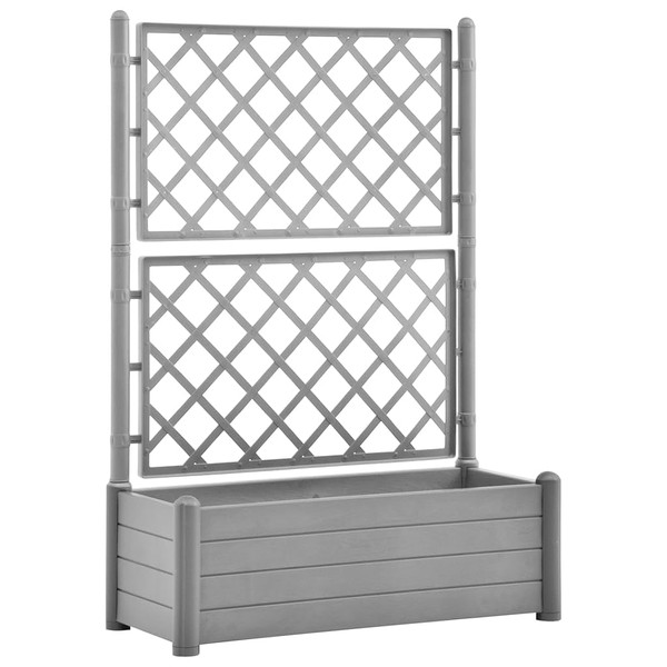 vidaXL Garden Raised Bed with Trellis, Raised Bed for Flowers