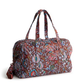 Vera Bradley Premium Cotton Miramar Weekender Travel Bag, Marrakesh Cinnamon