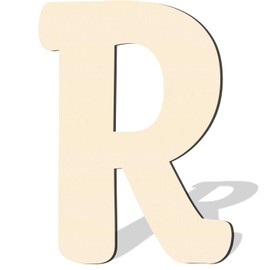 17 Inch Large Wooden Letters, Big Wooden Alphabet Letters for Wall Decor Paintable Large Thick Wood Letters R for Crafts Wooden Cutout Sign for Nursery Birthday Wedding Party Home Decoration