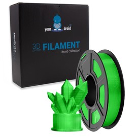 yourDroid TPU Filament Transparent Green 1.75 mm 500 g