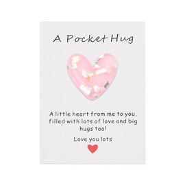 Pocket Hug Heart Token Daughter Sister Birthday Gifts for Girlfriend Boyfriend Christmas Gifts for Best Friends Pocket Hug Heart Stone Get Well Gifts for Men Women Sympathy Gift for Loss of Loved One