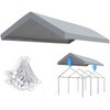 10x20 ft Carport Replacement Top Cover, Heavy Duty Waterproof &