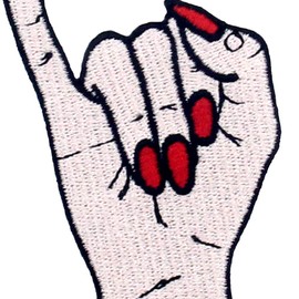 ZEGIN You are Week Hand Symbol Embroidered Iron on Sew on Patch