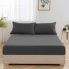 Oxford Homeware Charcoal Single Fitted Sheets -100% Brushed Microfibre 1800