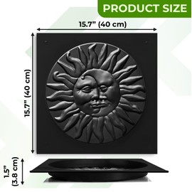 BETONEX Moon Sun Garden Stone Stepping Mold - Round DIY Concrete Molds Walkway - Pavement Casting
