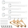 Pintuson 6 PCS Industrial Pipe Clothes Bar 12 Inch -