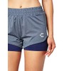 Charly 5027903 Shorts para Mujer, Marino/Multicolor, Extra Large