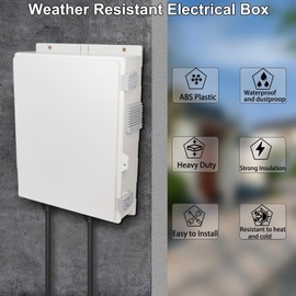 YETLEBOX Outdoor Electrical Junction Box, Ventilation and Heat Dissipation ABS Plastic Project Enclosure with Internal Mounting Panel 15.7"x 11"x 4.1"