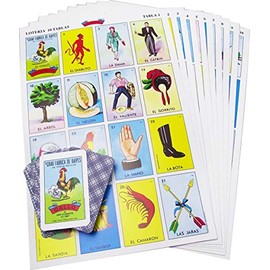 Loteria Authentic Mexican Game, Bingo Game with Colorful Illustrated Cards, Don Clemente Brand (10 Tablas Jumbo (10 Boards Jumbo))