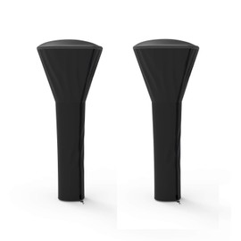 SIRUITON Patio Heater Covers Waterproof with Zipper&Storage Bag Heavy Duty Tear-Proof, Anti-Snow, Wind-Resistant Dust-Proof Cover for Patio Heater,Black