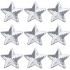 PAGOW 9pc Sequins Star Iron on Patches - Shiny Bulk