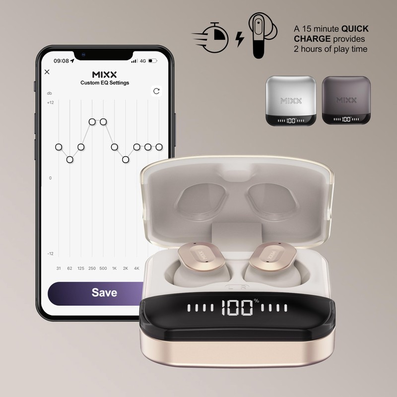 MIXX StreamBuds Ultra Dots True Wireless Earbuds with Zinc Alloy
