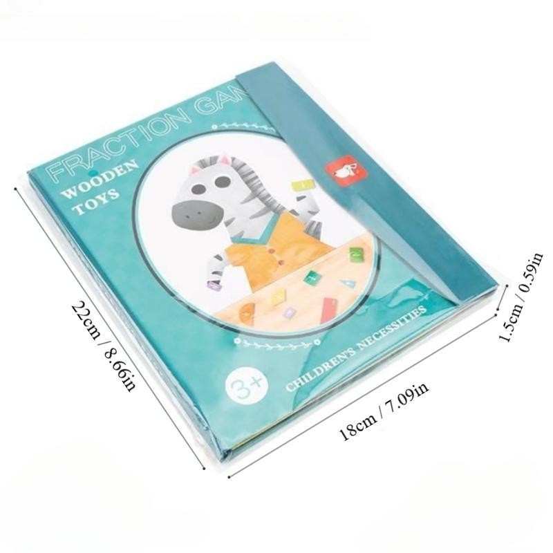Magnetic Fraction Demonstration Book, 1 Set Math Teaching Aid, Learning