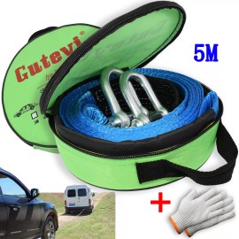 Unbranded 16' Winch Tow Towing Rope 8 Tons Heavy Duty Pull Strap Recovery Emergency Chain