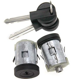 ENET 2pcs Car Auto Vehicle Front Replacement Door Lock Barrels With 2 Keys Alloy