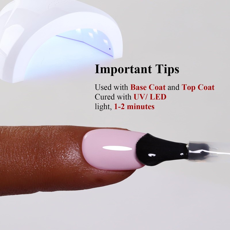 Ozzeal Gel Polish, 0.5 Fl Oz Light Pink Nail Gel
