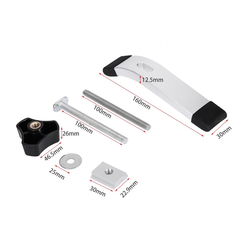 MOUMOUTEN T Nut Rail, T-Nut Clamp Woodworking Tool, Black