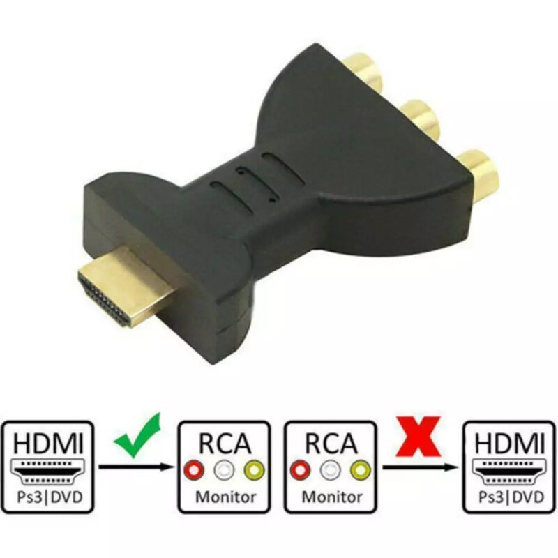 HDMI Male to 3 RCA Female Composite AV Video Audio