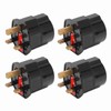 4PCS to Conversion Plug Grounding 2 Pin to 3 Pin