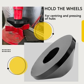 AFEISOL Large Manual Tire Changer Centering Cone Aluminum Billet Wheel Balancer Hold Down Cone for 1.67" Wheel Centre Diameter Fits Wheel Openings Up to 4.4" - Black