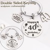 Aurmonigo Happy Birthday Gifts Keyring - Inspirational 40th Birthday Gift