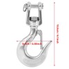Safety Hook, 304 Stainless Steel Swivel Lifting Hook Steel Eye