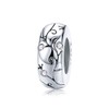 ARTCHARM Abalorios espaciadores de plata de ley 925 para pulseras