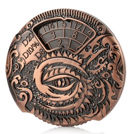 DND Spinner Dice DNDND 7-in-1 Fidget Spinner Metal D&D Dice Set with Grogeous Gift Box for Dungeons and Dragon and Tabletop Game (Copper)
