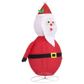 Benjara Santa Claus Figurine Christmas Decoration, USB, LED, Red White 24 Inch
