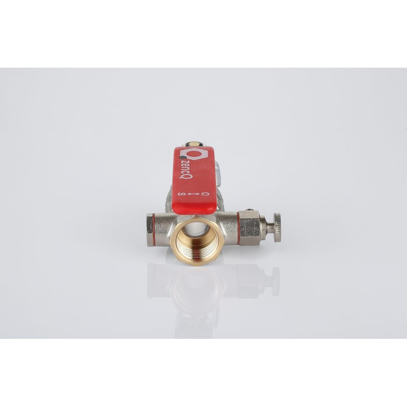 zencQ Ball Valve with Drain 1/2 Inch FF