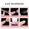 Quaferen Extra Short Nail Tips: 600Pcs Clear Almond Tips Half