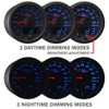 MaxTow Double Vision Fuel Level Gauge Kit - Black Gauge