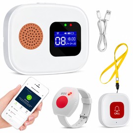 WiFi Caregiver Pager System for Home Care – Wireless Call Buttons with App Alerts for Seniors and Family Caregivers