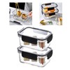 2PCS Food Storage Container Food Grade Clear Refrigerator Organizer Box