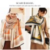 LumiSyne Winter Scarf Cashmere Shawl Women Retro Horse Letter Pattern