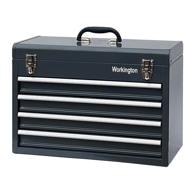 Workington Portable Metal Tool Chest with 4 Drawers, 20" 4-Drawer