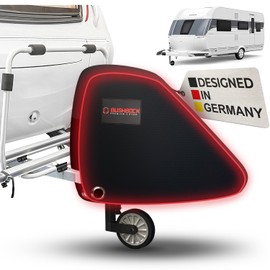BUSHBOCK® Premium Drawbar Cover Made of Oxford 600D Material with PU Coating and Reflectors. Universal Drawbar Cover - Also for Caravans/Trailers with Anti-Slinger Coupling & Box Lock