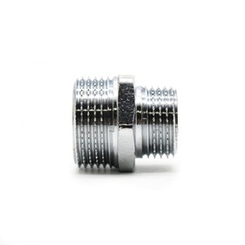 DOJA Barcelona Reducer brass chrome-plated with 2 x male thread + teflon | 3/4 inch x 1/2 inch | pack of 4 | reducing nipple for air, water, gas, fuel, oil: screw connection for good pipe circulation