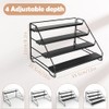 Spice Rack, 4 Tier Spice Rack, No Drilling, Metal, Adjustable,