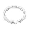 Sterling Silver Petite Twist Full Eternity Ring Simulated Diamond Interwind