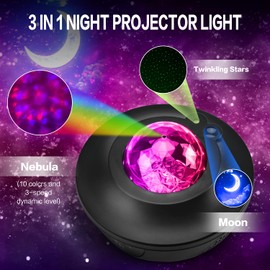 Grandisk Night Light Projector with Music LED Star Light Projector Remote Control Galaxy Star Sky Projector Light Starry Projector Star Projector Night Light for Kids Adults Wedding Christmas