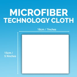 Microfiber Cleaning Cloths 6 Pack – 6x7 Inch Lint‑Free Lens & Screen Cleaner – Eyeglass Camera Phone Tablet TV Cloth – Reusable Scratch‑Free Streak‑Free – 3 Dark Grey & 3 White Individually Wrapped