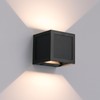 CNAHIWO Solar Sconce Lights Outdoor, Motion Sensor, Dimmable Up and