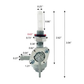 Kvjicdo 28-1783-V Fuel Tank Shut Off Valve M10X1.25 Fit For Hnoda EU1000i EU2000i EU3000i Champion 50CC 70CC 110CC 125CC Generators (2 Pack)