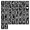 VOSSOT 42-Piece Letter Stencils Set, 5 Inch Reusable Letters, Numbers,