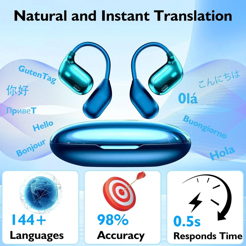 AI Real-Time Translation Earbuds | 2025 AI Translator Device with