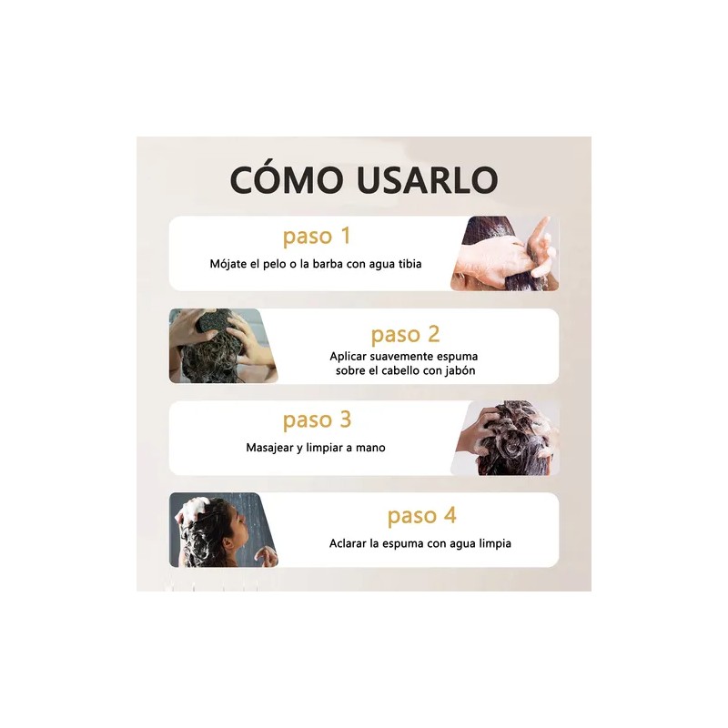 3 Piezas Negro Champú Y Jabón Neutral Para Cabello Limpio