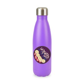 New Spirit Original Acai bowl screw top lid stainless steel water bottle drinks cup girly cute aesthetic trendy (Purple)